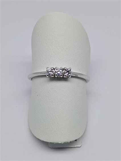 Anello Davite & Delucchi Donna CLASSIC LINE in Oro bianco Diamante 0.12 Ct AA03216412-14 - AA03216412-14